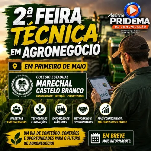 Colégio Estadual Marechal Castelo Branco realiza 2ª Feira Técnica em Agronegócio