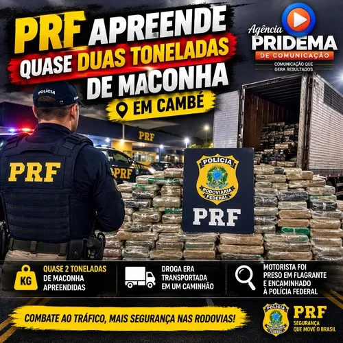 PRF apreende quase duas toneladas de maconha em Cambé
